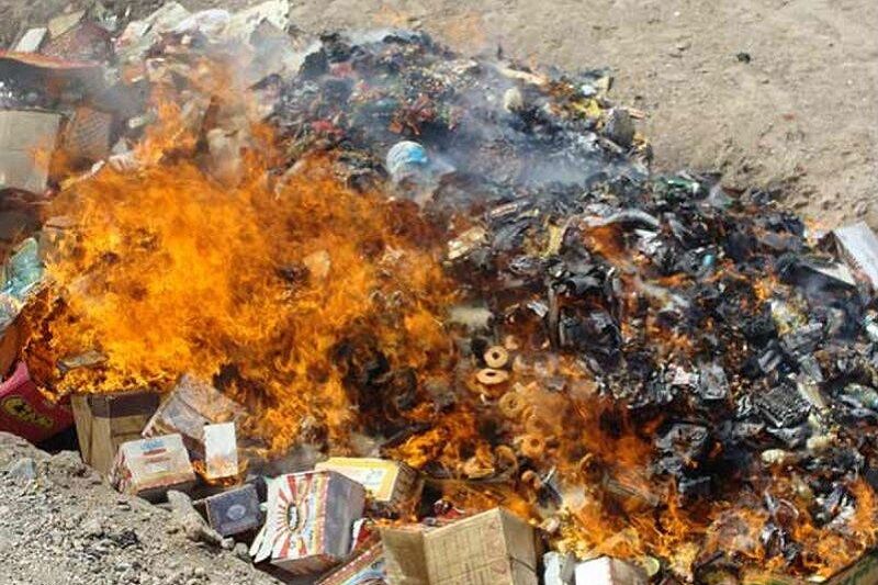 معدوم سازی ۱۳ تن مواد غذایی ناسالم در یزد