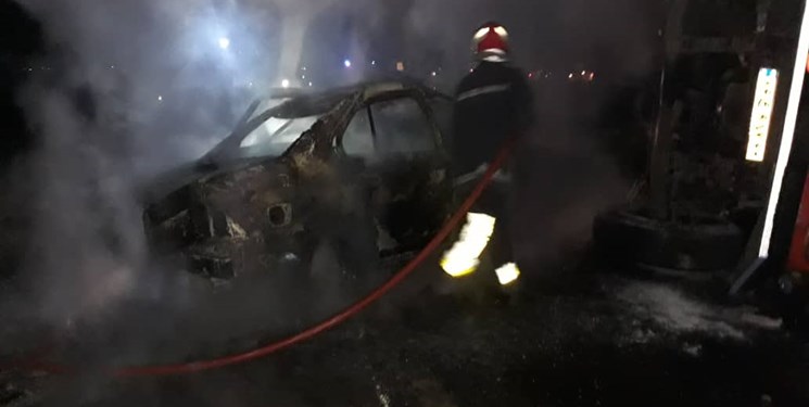 مرگ 2 نفر در پی آتش‌سوزی سمند در محور رفسنجان- انار