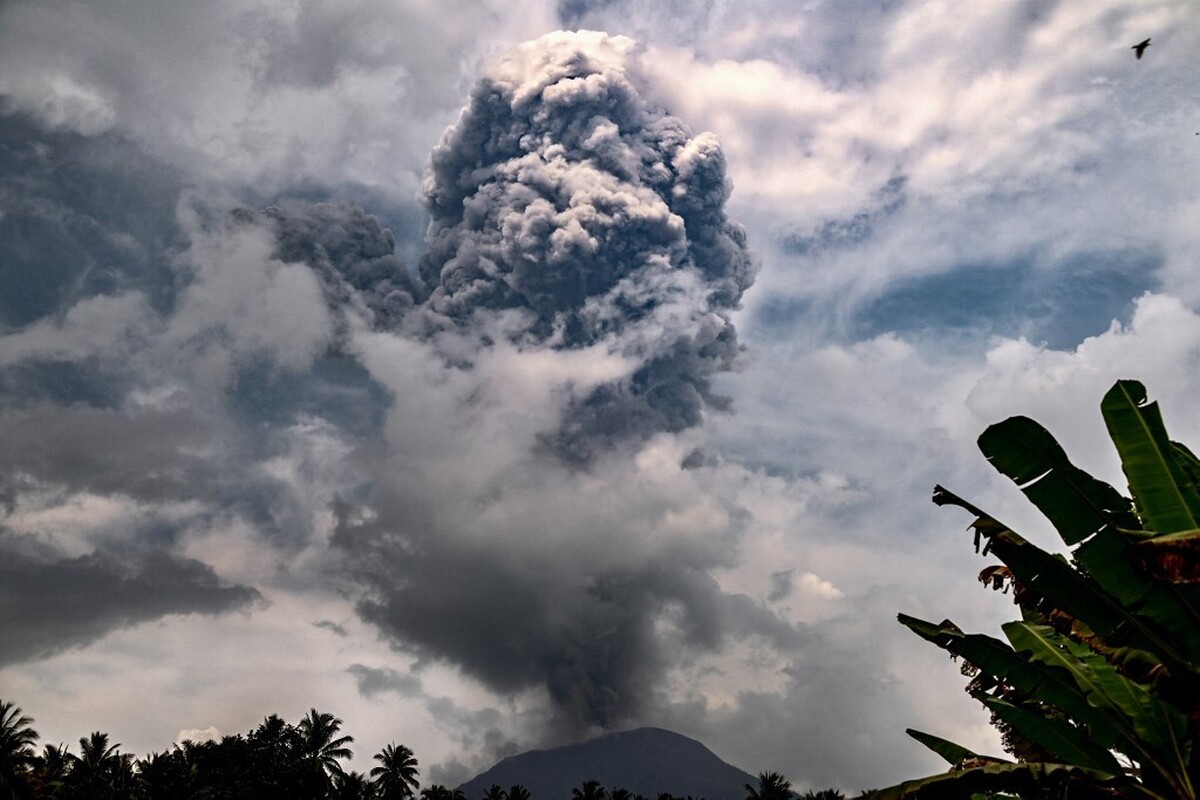 فیلم| فوران وحشتناک آتشفشان کوه اندونزی