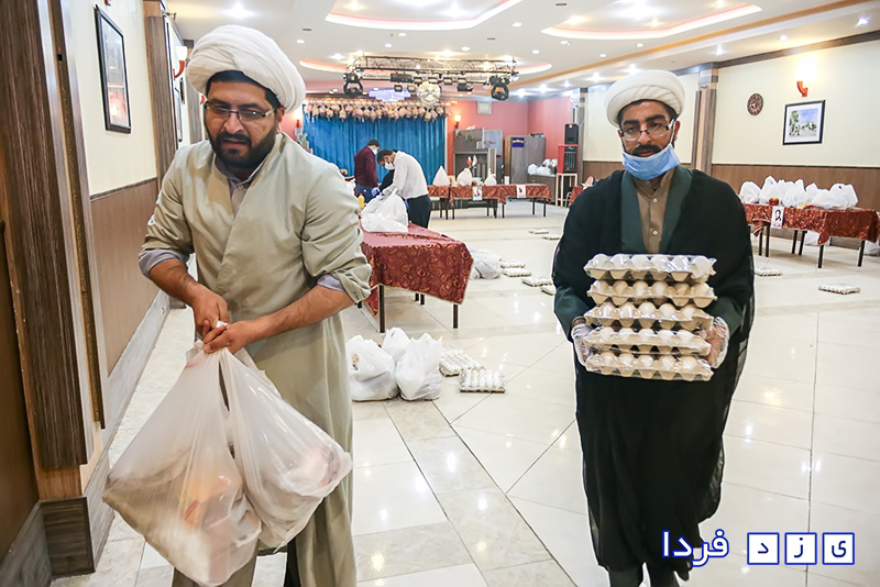 توزیع بیش از 90 بسته غذایی بین نیازمندان محله اکرمیه یزد
