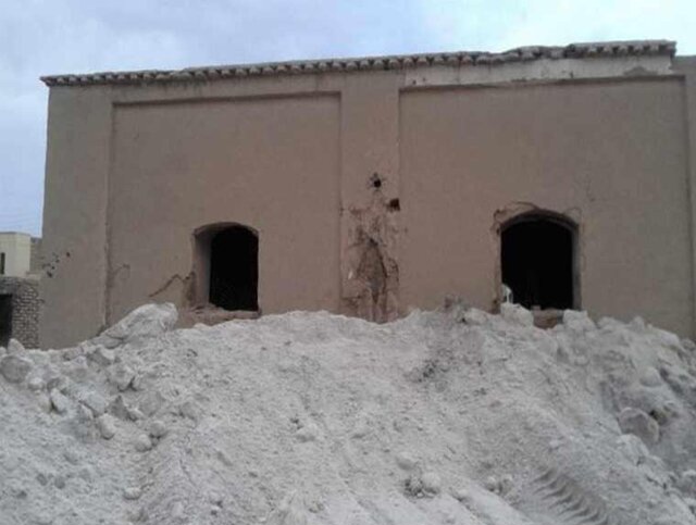 مرمت اضطراری یک بنای تاریخی در شهرستان انار