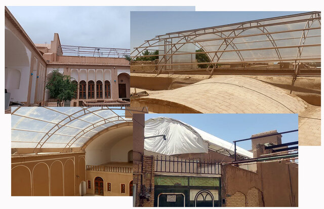 اجرای سقف سازه‌ای روی خانه تاریخی نواب وکیل تخلف است