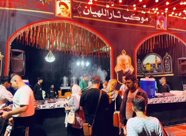 سنگ تمام موکب ثارالهیان کرمان برای خدمت‌رسانی به زائران امام رئوف