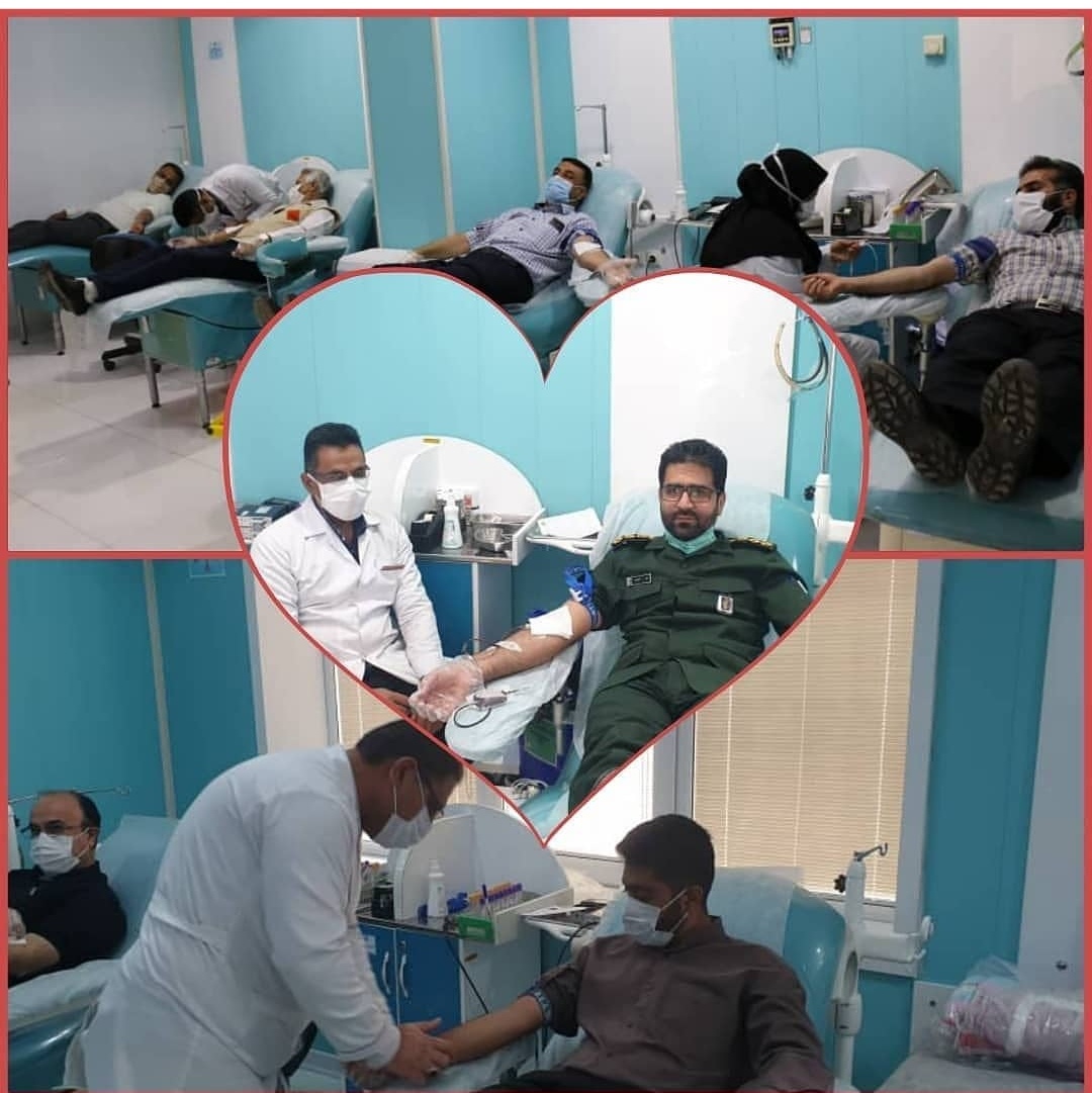 سومین مرحله رزمایش کمک مومنانه با اهدای خون به مناسبت هفته بسیج در رفسنجان
