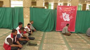 حضور کارکنان و اعضا جمعیت هلال احمر شهرستان مهریز در نماز جمعه