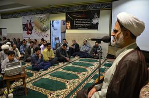  مراسم بزرگداشت امام خمینی (ره) با سخنرانی مسئول نهاد رهبری دانشگاه یزد در حضور جمعی از اساتید و دانشجویان دانشگاه علوم پزشکی و خدمات بهداشتی درمانی شهید صدوقی یزد