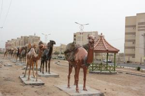 نصب المان کاروان شتر در بلوار جانباز
