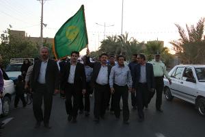 مراسم استقبال از کاروان جاده ولایت در شهرستان بافق