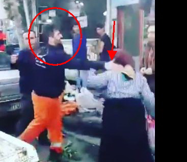(فیلم) سیلی مامور شهرداری به زن دستفروش وبیانیه شهرداری فومن درباره برخورد با زن دستفروش 