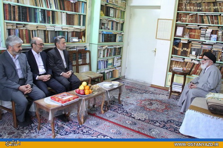 دیدار نوروزی استاندار یزد با حجت‌الاسلام سید احمد دعایی