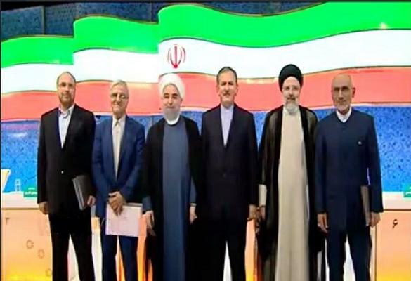 عکس یادگاری 6 نامزد بعد از پایان آخرین مناظره 
