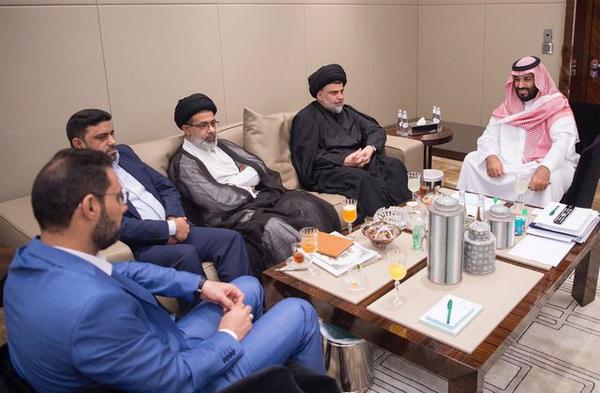 دیدار ولیعهد سعودی با مقتدی صدر/ عکس 