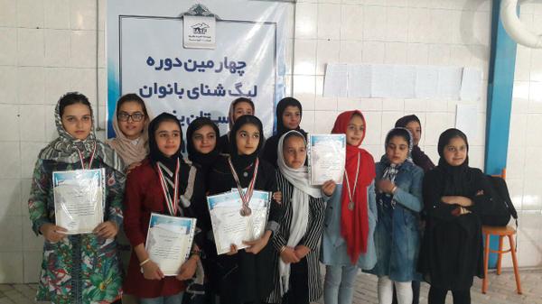 نتایج چهارمین دوره لیگ شنای بانوان استان یزد