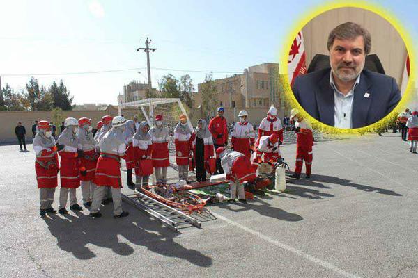 برگزاری نوزدهمین مانور زلزله و ایمنی توسط کانونهای دانش آموزی هلال احمر در مدارس استان یزد