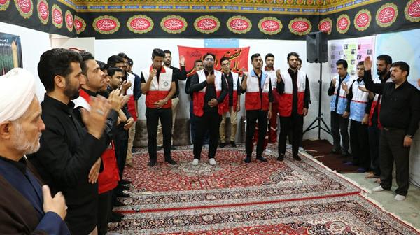 مراسم عزاداری دهه اول محرم در پایگاه امداد و نجات جاده ای هلال احمر مهریز 