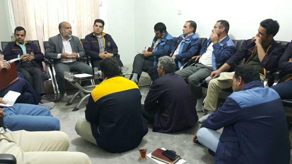 نشست اعضای شورای کارگری شرکت سنگ آهن مرکزی بافق با محمدرضا صباغیان