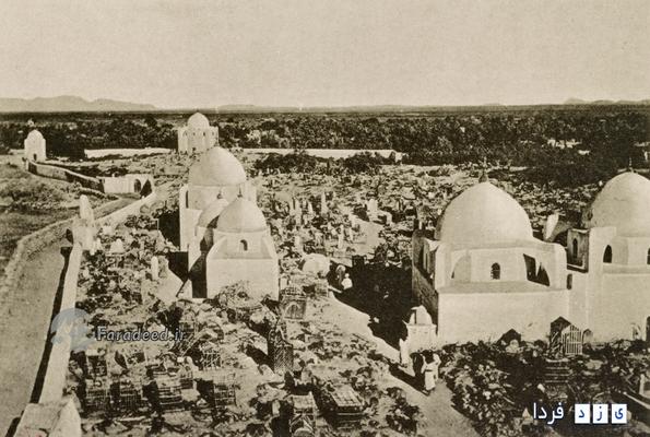دو تصویر از قبرستان بقیع پیش از تخریب 