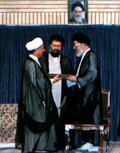 متن حكم تنفيذ رياست جمهوری حجت‌الاسلام و المسلمين هاشمی رفسنجانی توسط رهبر معظم انقلاب 