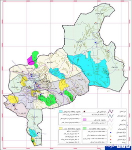 عکس:نقشه مناطق تحت حمایت محیط زیست استان یزد 