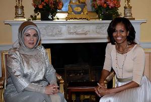 زن اوباما و اردوغان در کاخ‌ سفید/عکس