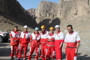 مانور جستجو و امداد و نجات کوهستان در منطقه دره گاهان تفت  