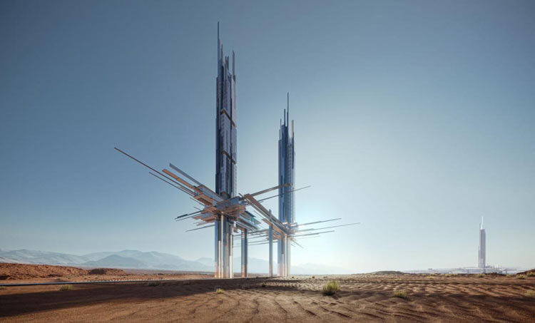 رونمایی از دو برج ساحلی آینده‌گرا در شهر هوشمند نئوم