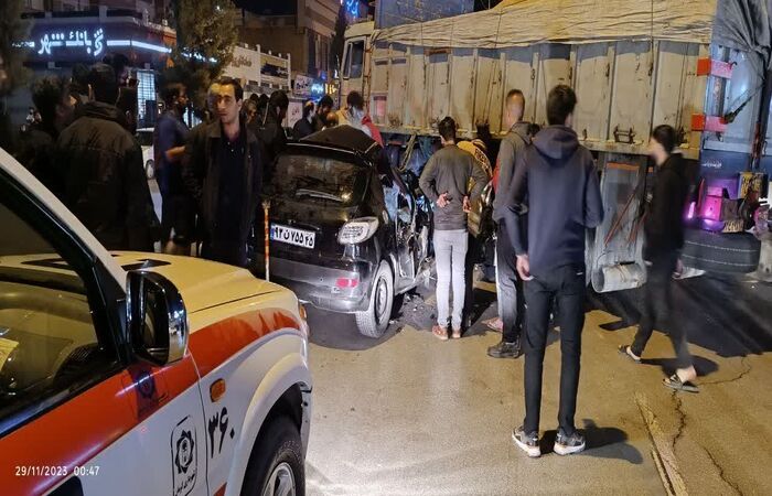دو مصدوم بر اثر تصادف «کامیون» و «پژو 206» در کرمان