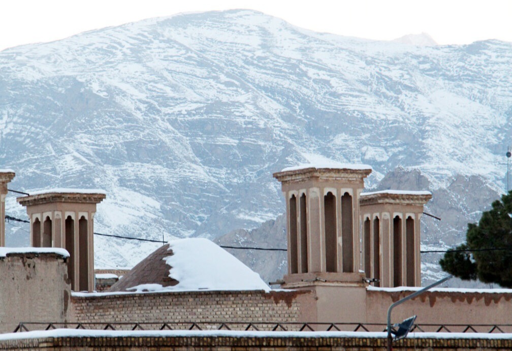 بارش برف و باران در استان یزد