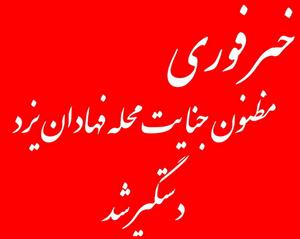 مظنون حوادث  محله فهادان یزد دستگیر شد +تصاویر منتشر شده و نشده از مظنون و خبرهای مرتبط(84نظر)