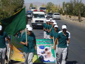 پوشش امدادی کاروان دوندگان دو استقامت جاده ولایت 