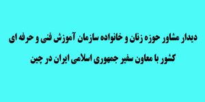 ديدار مشاور حوزه زنان و خانواده سازمان آموزش فني و حرفه ای كشور با معاون سفير جمهوري اسلامي ايران در چين