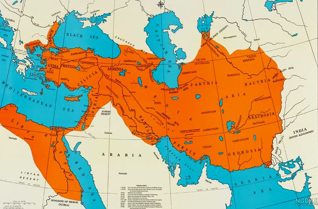 فیلم| نقشه ایران باستان در زمان کوروش کبیر